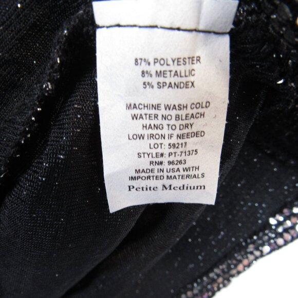 Tiffany & Grey Petite Women's Size M New Faux Sequin Silver Top Sleeveless - Picture 6 of 7